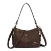 Bolso cruzado de axila con textura de nicho de gran venta transfronteriza, Bolso para mamá simple y versátil con múltiples compartimentos, Bolso pequeño cuadrado para hombro de viajero