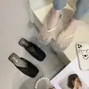 Pantuflas Cerradas de Moda Planas para Exteriores Estilo Coreano para Mujer 2025 Nuevas Sandalias Perezosas Antideslizantes Transpirables de Malla