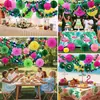 Abanico de Papel Flor Bola de Papel Decoración Colgante Manualidades Traje Carnaval Fiesta de Cumpleaños Fondo de Ambiente Bola de Panal Decoración