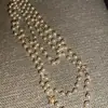 Collar de perlas con cuentas de Saturno multicapa vintage francés, cadena para la clavícula moderna y sofisticada, collar versátil exquisito de nicho