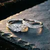 Tonglin, nuevo anillo transfronterizo de plata esterlina s925, conjunto de anillo avanzado de nicho para mujer, anillo de moda con micro incrustaciones de circonita para mujer, venta al por mayor