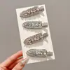 Pinza para el pelo de pico de pato de alta gama, estilo lujo ligero, nuevo 2026, con delicados diamantes de imitación, accesorio para el pelo de pinza lateral lindo y sin costuras para mujeres con alto atractivo estético
