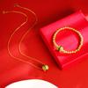Oro Arena Esmalte Antiguo Pulsera Collar Mil Li Jiangshan Estilo Nacional Temperamento Retro Joyería de Mano Accesorios de Alto Sentido Joyería