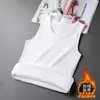 Ropa interior térmica para hombre al por mayor con forro polar y grosor extra, chaleco sin mangas ajustado, chaleco de punto, capa base talla grande