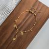 Tobillera de cuentas redondas con borlas para mujer, nueva, de alta gama, moda versátil, cadena para el pie de verano, Europa y Estados Unidos, lujo ligero, sensual, exquisita