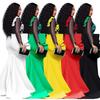 Vestido de Gala de Encaje y Malla Transparente con Volantes para Mujer Tallas Grandes Europeo y Americano 2026