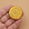 Monedas de oro sólidas de cinco bendiciones estilo antiguo, prosperidad de la era Kangxi, fortuna, longevidad, felicidad y riqueza adornos de escritorio de oficina, juego de monedas de oro