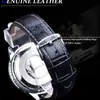 Jaragar Relógio Mecânico Automático Masculino Casual Estilo Europeu e Americano Mostrador Grande Vazado Atacado Branco