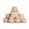 Tampa Personalizada com Grão de Madeira Frasco de Creme Cosméticos Plástico Creme Facial Creme para Olhos Cosméticos Creme para Olhos Processamento e Embalagem Frasco de Creme