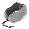 Almohada en forma de U Espuma viscoelástica Logotipo personalizado Almohada de viaje Almohada en forma de U Almohada creativa para el cuello Tela magnética Almohada para el cuello para la columna cervical Venta al por mayor