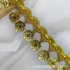 En Stock Hoja de Pagoda con Hilo Dorado y Plateado Campana de Gota de Agua Pieza Colgante Hecha a Mano Encaje Decoración Étnica para Danza del Vientre Suministros Budistas