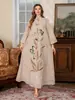 Vestido Longo de Malha Bordado Estilo Novo OEM, Vestido Longo Feminino Feito Sob Medida de Fábrica, Vestido Longo Bordado com Lantejoulas