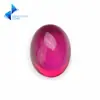 Anillo Sintético de Corindón Rojo 5# Forma de Huevo Plana Resistente a Altas Temperaturas Encerable Superficie de Rubí Artificial