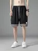 Shorts Esportivos Transfronteiriços de Verão 2026 para Homens, Finos, Largos, Secagem Rápida, Shorts de Basquete, Shorts de Praia de Comprimento Médio, Shorts de Cinco Pontos de Seda Gelada
