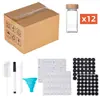 Conjunto de Garrafas de Temperos para Exportação Mais Vendido com Tampa de Bambu e Tampa de Madeira de Acácia, Conjunto Combinado de Saladeira de Pimenta para Cozinha e Pote de Vidro para Especiarias