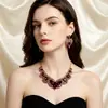Zi Yu Europeu e Americano Exagerado Retro Conjunto de Joias de Noiva Colar Brincos Temperamento Versátil Vestido de Casamento Vestido de Festa Strass
