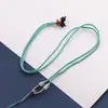 Lanyard de Hebilla de Paz de Jade Hecho a Mano Accesorios de Tejido de Cuerda Multicolor Hechos a Mano para Juguetes Infantiles para el Festival del Bote del Dragón