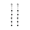 Collar retro con forma de bola de cristal negro para mujer, cadena para la clavícula con diseño de bloques de color metálico de nicho, juego
