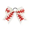 Venta Caliente Transfronteriza Europea y Americana Niños Banda para el Cabello de Cuero con Lazo Goma Elástica para Softball Fútbol Porristas Accesorios para el Cabello