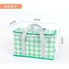 Caixa térmica bolsa de piquenique de grande capacidade, cesta de piquenique portátil com filme de alumínio espessado para atividades ao ar livre, cesta de piquenique dobrável para camping