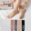 Medias de Verano para Mujer, Calcetines de Mujer, Calcetines Finos de Seda de Cristal Antideslizantes de Media Pantorrilla para Mujer, Medias de Lunares Antidesgarros para Mujer