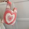 Bolsa de colete bolsa de colete bolsa de malha moderna bolsa bolsa de flores xadrez plaid cor de contraste Coreia do Sul ins estilo