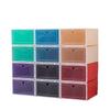 Caja de Zapatos de Plástico Caja de Almacenamiento de Zapatos Engrosada Transparente Gran Capacidad Tipo Cajón Estante de Almacenamiento Plegable