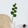 Folhas de Eucalipto de Lã Tricotadas à Mão com Buquês, Enfeites de Decoração para Sala de Estar e Escritório, Folhas de Lã Tricotada para Todas as Estações