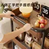 Estante de Almacenamiento Plegable con Ruedas, Carrito Móvil para Sala de Estar, Cocina, Estante para Almacenamiento de Snacks