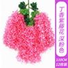 Decoración de Techo de Flores de Glicinia Artificial Glicinia Lila Flor Falsa Enredadera de Frijol Densa Fondo de Boda Tira de Flores