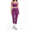 Conjunto de Yoga Europeo y Americano sin Costuras Espalda en U Ajustado Antishock Ropa Deportiva Ropa para Correr al Aire Libre Fitness Mujer 5518