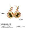 Puesto de Joyería al por Mayor: Pendientes de Perla Natural con Gota de Aceite Pintada a Mano Estilo Retro Vintage, Pendientes de Perla Estilo Pintura al Óleo