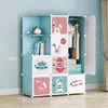 Guarda-Roupa Simples Moderno Infantil Desenho Animado Armário de Armazenamento Espesso para Crianças Guarda-Roupa de Bebê Guarda-Roupa de Plástico