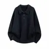 Otoño/Invierno 2026 Nuevo Suéter de Punto Trenzado con Cuello Americano Estilo Old Money para Hombre Tendencia Casual High Street