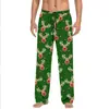 Pantalones de pijama casuales con cordón para hombre y mujer con estampado de dibujos animados para parejas, pantalones caseros personalizables