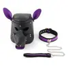 Máscara de Cabeza de Perro Sm Alternativa Cabezal de Perro Máscara Humana Perro Humanoide Esclavo de Perro Entrenamiento Esclavo Masculino Esclava Femenina Disfraz K9 Juguete