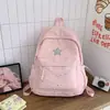 Mochila Grande Capacidade Estilo Coreano Nova Bolsa Simples de Ombro Duplo Alta Aparência Bolsa Escolar para Estudante Bolsa Escolar para Campus Bolsa Escolar Céu Estrelado