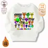 Caixa de Ritmo Sprunki Jogo Musical Periférico Roupas Crianças Moletom Algodão e Lã Casual Top 9