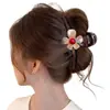 Adecuado para Mujeres con Cabello Grueso, Pinza de Garra para Cola de Caballo Alta con Forma de Flor, Estilo de Gama Alta, Nuevo Modelo 2026, Pinza para el Cabello para la Parte Trasera de la Cabeza, Pinza de Tiburón