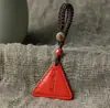 Mineral Cru Cinábrio Buda Amitabha Pingente Triângulo Alto Teor Areia Dourada Roxa Areia Vermelha Amuleto Venda Direta da Fábrica Atacado