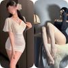 Lencería Sexy, Falda Sexy Transparente para Cadera, Uniforme Estilo Antiguo Qqny Estilo Pura Pasión Ajustado Tentación Coqueteo Conjunto de Pijama