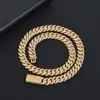 Corrente Cubana de Hip-Hop Transfronteiriça Europeia e Americana com Bolhas de Diamante de Quatro Fileiras Zircônia Joia Colar Masculino de Alta Qualidade Personalização