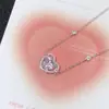Novo Estilo Colar Borboleta Coração Etéreo Sussurro Corrente Minimalista Versátil Design de Borboleta Corrente para Clavícula Presente para Namorada ou Melhor Amiga
