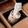 ¡Guau! Caja de Pañuelos Cilíndrica para Coche Estilo Pastoral con Impresión Personalizada. Hecha de Pulpa de Madera Virgen, la Caja de Pañuelos para Coche se Puede Imprimir con Logo