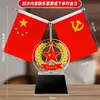 Forma Miembro de Fiesta Soldado Oficina Escritorio Adorno Bandera Roja Pequeña Sala de Reuniones Regalo Decoración Portalápices Recuerdo