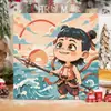 Pintura Digital Nezha DIY Fofo Criança Mágica Caos no Mar Colorir Presente de Feriado Feito à Mão Desenho Decorativo Desenho para Pendurar