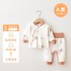 Ropa Interior para Recién Nacido Otoño e Invierno Base Sin Huesos Cintura Alta Protección de Vientre Traje Dividido para Bebé Ropa de Otoño para Bebé Pantalones de Otoño Primavera y Otoño
