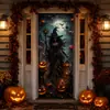 Sala de Estar Quarto Parede de Fundo Halloween Atmosfera Roxa Adesivo de Porta Impermeável à Prova de Óleo Hall de Entrada Adesivo Decorativo Em Estoque