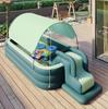 Piscina inflable para niños con tobogán y toldo inflable automático, fuerte y travieso, accesorios de fábrica para toldo engrosado