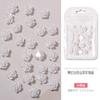 Manicure Branca Camélia Joia Resina Diamante Decoração de Unha Aurora Fantasma Tamanho Flor Estéreo Acessórios 30 Peças